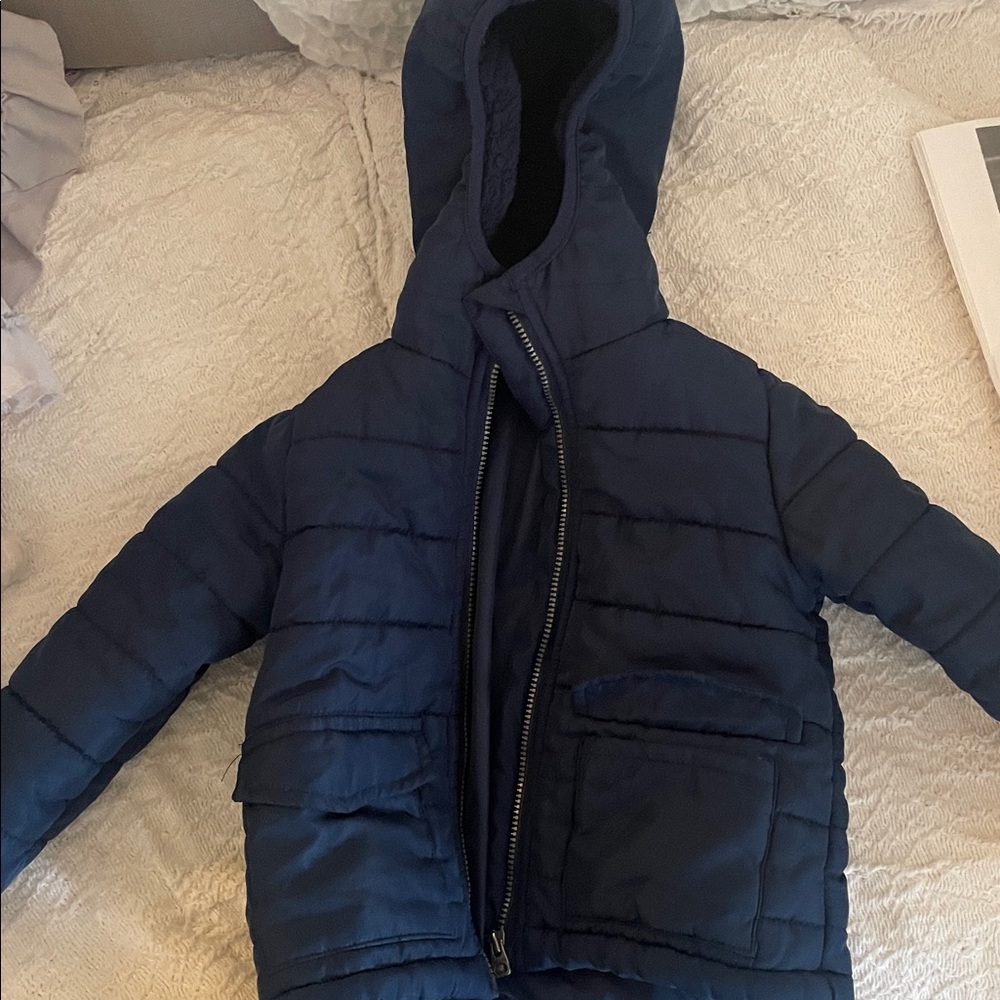 Navy Hooded Puffer Jacket 2T Splendid